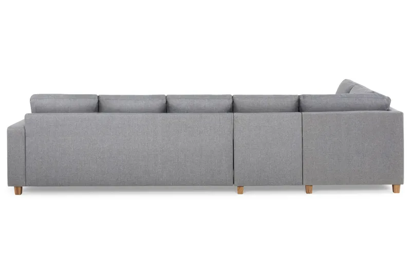 Crazy 5-seters Venstrevendt L-formet Sjeselongsofa i Stoff - Grå - Møbler - Sofaer - Sofa med sjeselong - 4 seters sofa med divan