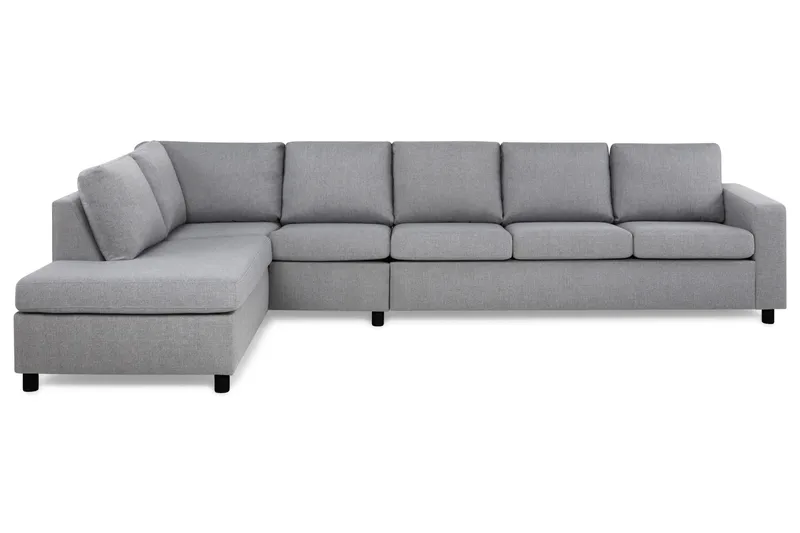 Crazy 5-seters Venstrevendt L-formet Sjeselongsofa i Stoff - Grå - Møbler - Sofaer - Sofa med sjeselong - 4 seters sofa med divan