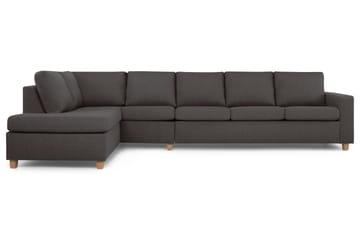Crazy 5-seters Venstrevendt L-formet Sjeselongsofa i Stoff - Mørk grå - Møbler - Sofaer - Sofa med sjeselong