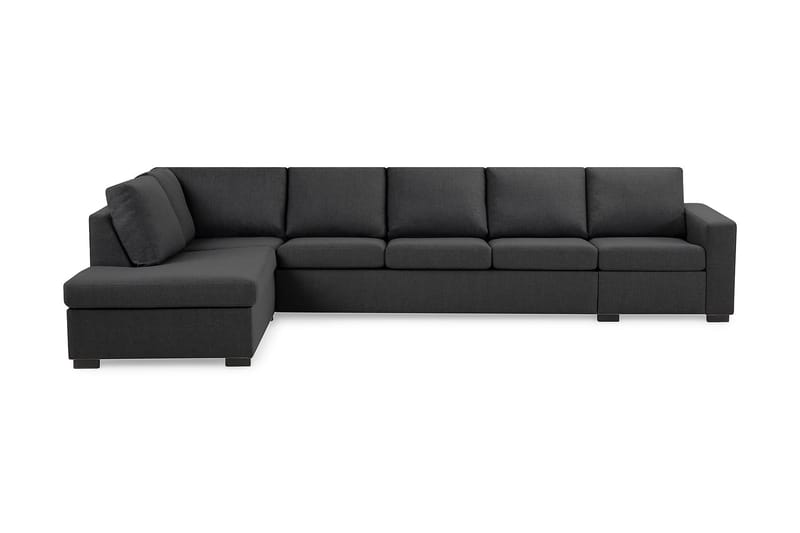 Crazy 5-seters Venstrevendt L-formet Sjeselongsofa i Stoff - Mørk grå - Møbler - Sofaer - Sofa med sjeselong