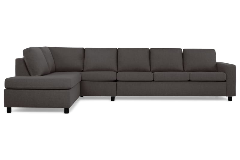Crazy 5-seters Venstrevendt L-formet Sjeselongsofa i Stoff - Mørk grå - Møbler - Sofaer - Sofa med sjeselong