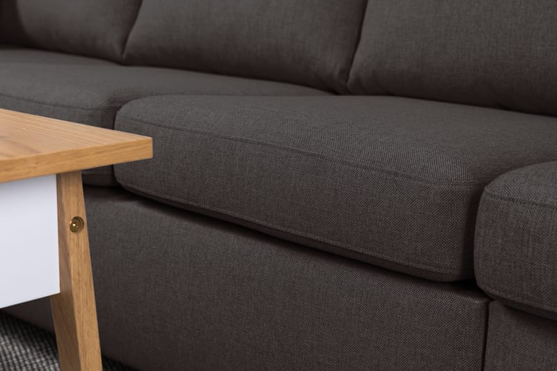 Crazy 5-seters Venstrevendt L-formet Sjeselongsofa i Stoff - Mørk grå - Møbler - Sofaer - Sofa med sjeselong - 4 seters sofa med divan