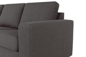 Crazy 5-seters Venstrevendt L-formet Sjeselongsofa i Stoff - Mørk grå - Møbler - Sofaer - Sofa med sjeselong