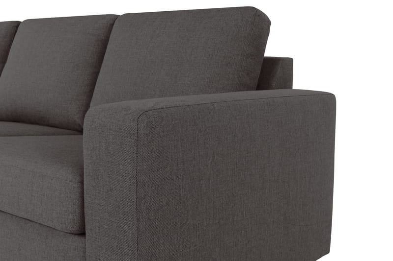 Crazy 5-seters Venstrevendt L-formet Sjeselongsofa i Stoff - Mørk grå - Møbler - Sofaer - Sofa med sjeselong - 4 seters sofa med divan