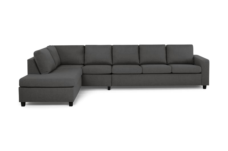 Crazy 5-seters Venstrevendt L-formet Sjeselongsofa i Stoff - Mørk grå - Møbler - Sofaer - Sofa med sjeselong