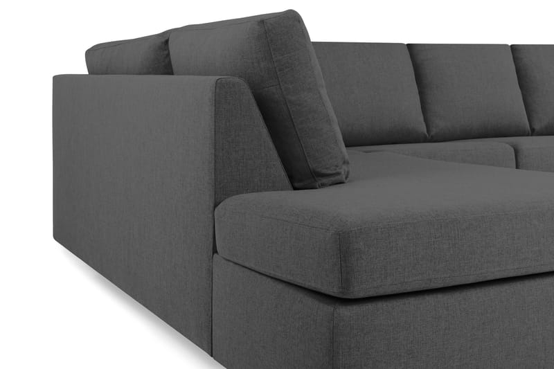 Crazy 5-seters Venstrevendt L-formet Sjeselongsofa i Stoff - Mørk grå - Møbler - Sofaer - Sofa med sjeselong