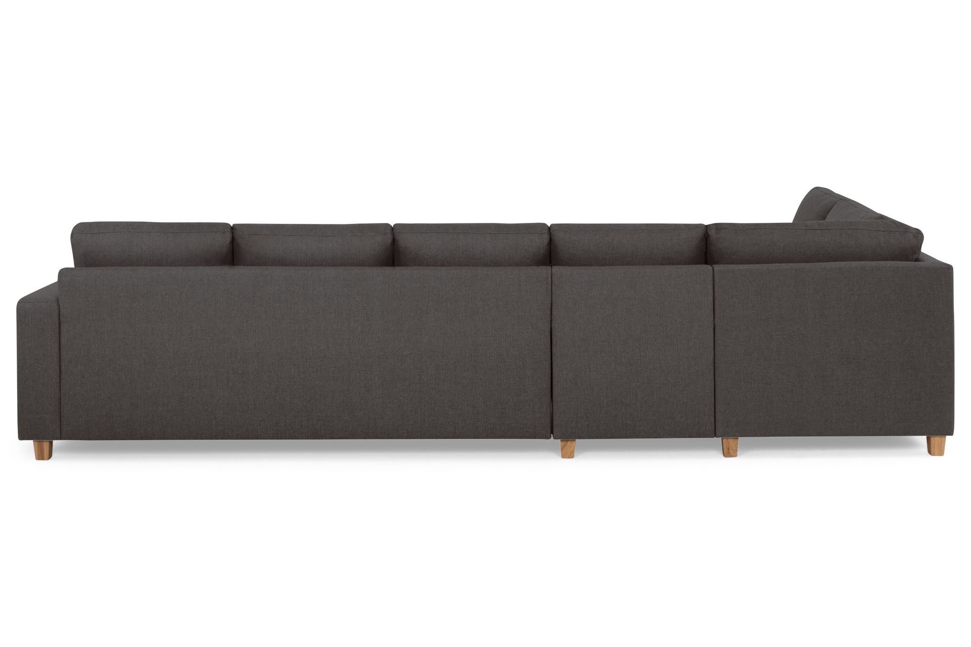 Crazy 5-seters Venstrevendt L-formet Sjeselongsofa i Stoff - Mørk grå - Møbler - Sofaer - Sofa med sjeselong