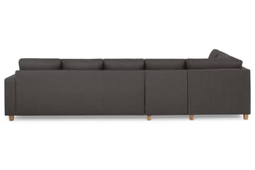Crazy 5-seters Venstrevendt L-formet Sjeselongsofa i Stoff - Mørk grå - Møbler - Sofaer - Sofa med sjeselong