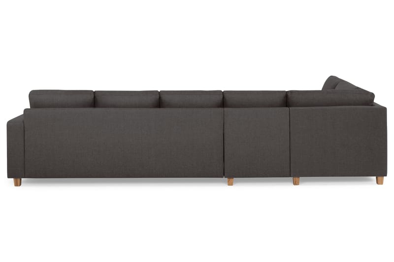 Crazy 5-seters Venstrevendt L-formet Sjeselongsofa i Stoff - Mørk grå - Møbler - Sofaer - Sofa med sjeselong