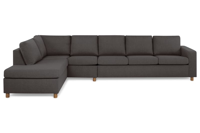 Crazy 5-seters Venstrevendt L-formet Sjeselongsofa i Stoff - Mørk grå - Møbler - Sofaer - Sofa med sjeselong