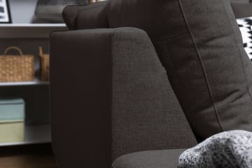 Crazy 5-seters Venstrevendt L-formet Sjeselongsofa i Stoff - Mørk grå - Møbler - Sofaer - Sofa med sjeselong