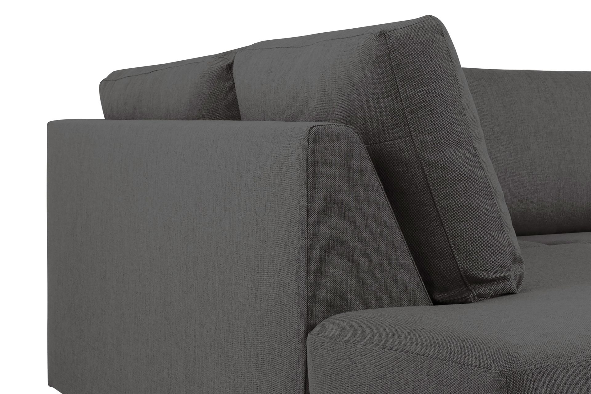 Crazy 5-seters Venstrevendt L-formet Sjeselongsofa i Stoff - Mørk grå - Møbler - Sofaer - Sofa med sjeselong