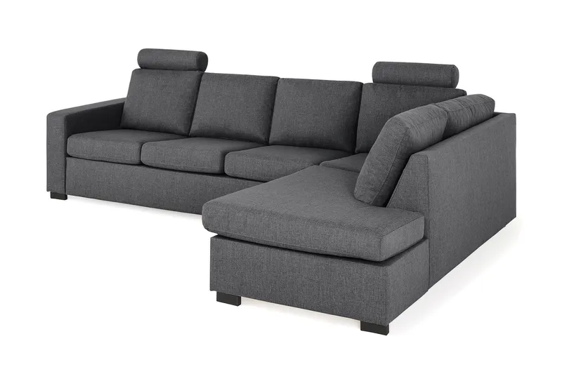 Crazy Limited Edition 4-seters Høyrevendt L-formet Sjeselongsofa i Stoff - Mørk grå - Møbler - Sofaer - Sofa med sjeselong