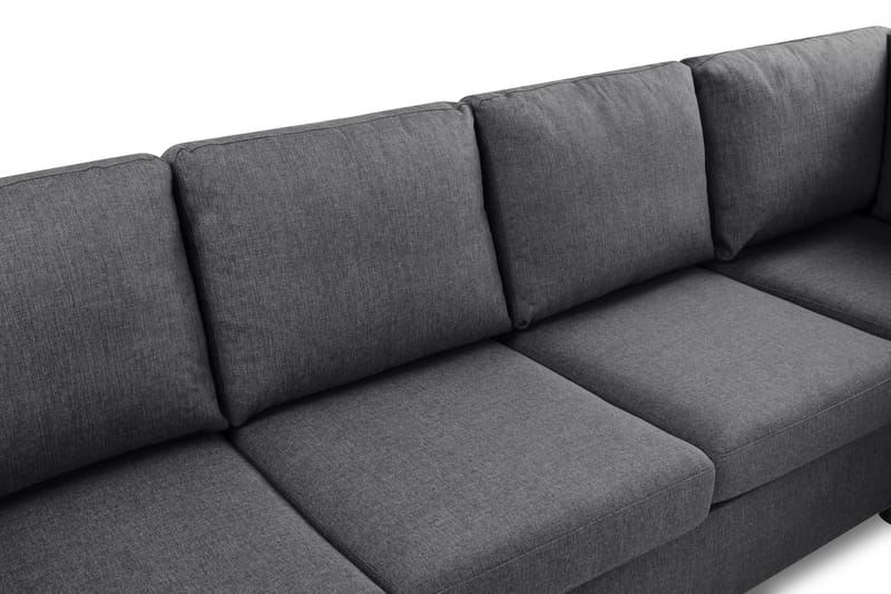 Crazy Limited Edition 4-seters Høyrevendt L-formet Sjeselongsofa i Stoff - Mørk grå - Møbler - Sofaer - Sofa med sjeselong