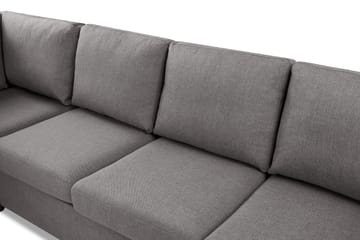 Crazy Limited Edition 4-seters Venstrevendt L-formet Dyp Sjeselongsofa i Stoff - Grå - Møbler - Sofaer - Sofa med sjeselong - 4 seters sofa med divan