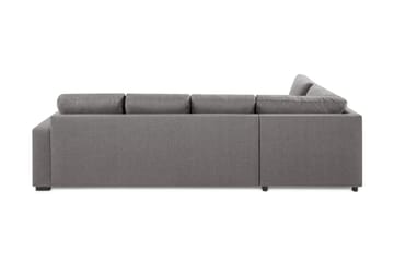 Crazy Limited Edition 4-seters Venstrevendt L-formet Dyp Sjeselongsofa i Stoff - Grå - Møbler - Sofaer - Sofa med sjeselong - 4 seters sofa med divan