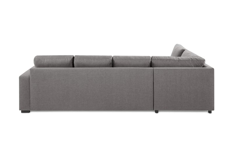 Crazy Limited Edition 4-seters Venstrevendt L-formet Dyp Sjeselongsofa i Stoff - Grå - Møbler - Sofaer - Sofa med sjeselong - 4 seters sofa med divan