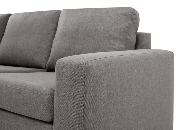 Crazy Limited Edition 4-seters Venstrevendt L-formet Dyp Sjeselongsofa i Stoff - Grå - Møbler - Sofaer - Sofa med sjeselong - 4 seters sofa med divan