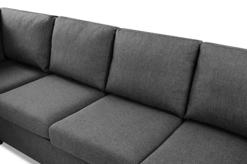 Crazy Limited Edition 4-seters Venstrevendt L-formet Sjeselongsofa i Stoff - Mørk grå - Møbler - Sofaer - Sofa med sjeselong