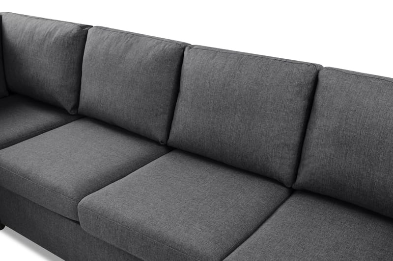 Crazy Limited Edition 4-seters Venstrevendt L-formet Sjeselongsofa i Stoff - Mørkegrå - Møbler - Sofaer - Sofa med sjeselong