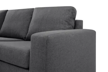 Crazy Limited Edition 4-seters Venstrevendt L-formet Sjeselongsofa i Stoff - Mørkegrå - Møbler - Sofaer - Sofa med sjeselong