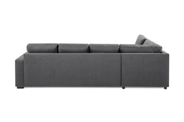Crazy Limited Edition 4-seters Venstrevendt L-formet Sjeselongsofa i Stoff - Mørkegrå - Møbler - Sofaer - Sofa med sjeselong