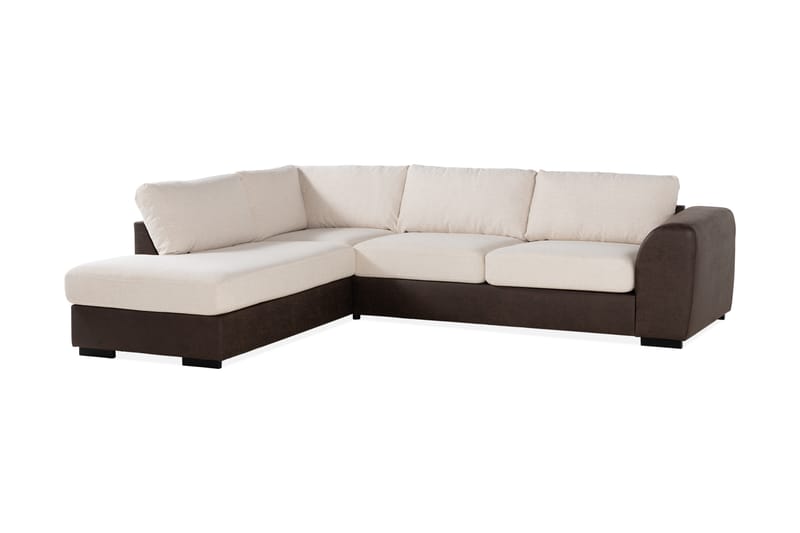 Cuba 3-seters Sjeselong Venstre - Beige/Brun - Sofa med sjeselong - 3 seters sofa med divan