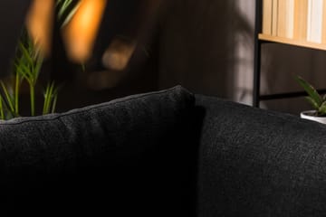 Cuba 4-seters Venstrevendt L-formet Sjeselongsofa i Kunstlær/Stoff - Grå / Svart - Møbler - Sofaer - Sofa med sjeselong