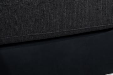 Cuba 4-seters Venstrevendt L-formet Sjeselongsofa i Kunstlær/Stoff inkl. Pynteputer - Svart / Grå - Møbler - Sofaer - Sofa med sjeselong