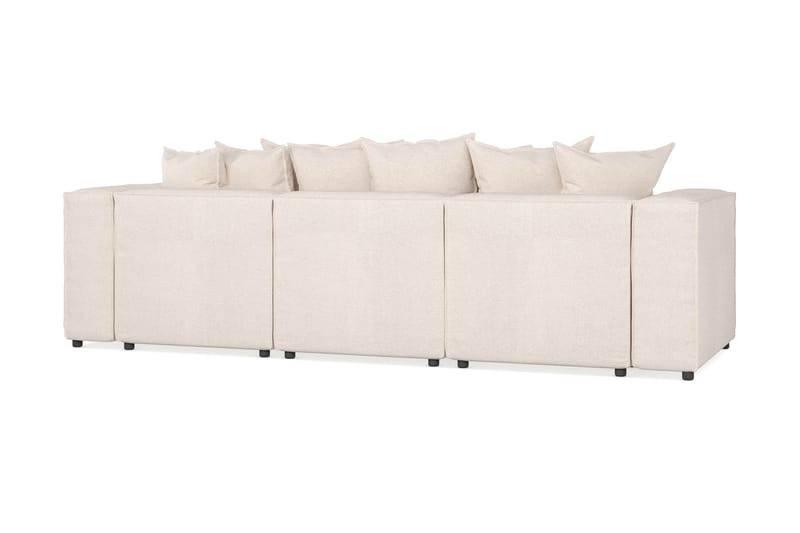 Cubo 4-seters Dyp Modulsofa med Divan i Stoff - Beige - Møbler - Sofaer - Sofa med sjeselong