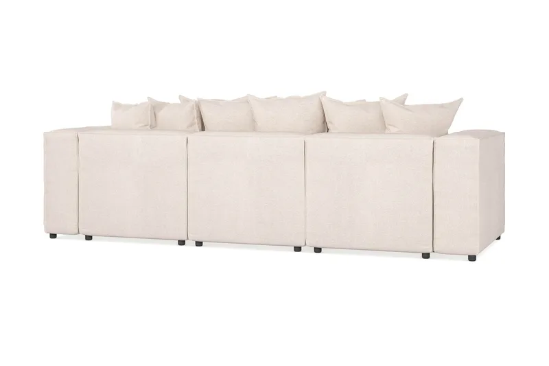 Cubo 4-seters Dyp Modulsofa med Divan i Stoff - Beige - Møbler - Sofaer - Sofa med sjeselong - 3 seters sofa med divan