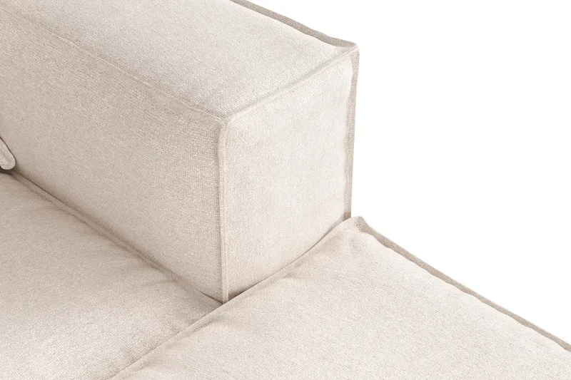 Cubo 4-seters Dyp Modulsofa med Divan i Stoff - Beige - Møbler - Sofaer - Sofa med sjeselong - 3 seters sofa med divan