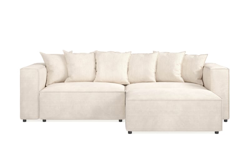 Cubo 4-seters L-formet Dyp Modulsofa med Divan i Manchester - Beige - Møbler - Sofaer - Sofa med sjeselong