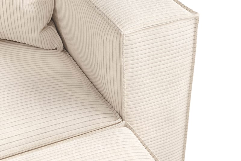 Cubo 4-seters L-formet Dyp Modulsofa med Divan i Manchester - Beige - Møbler - Sofaer - Sofa med sjeselong
