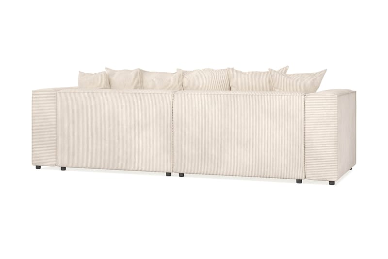 Cubo 4-seters L-formet Dyp Modulsofa med Divan i Manchester - Beige - Møbler - Sofaer - Sofa med sjeselong