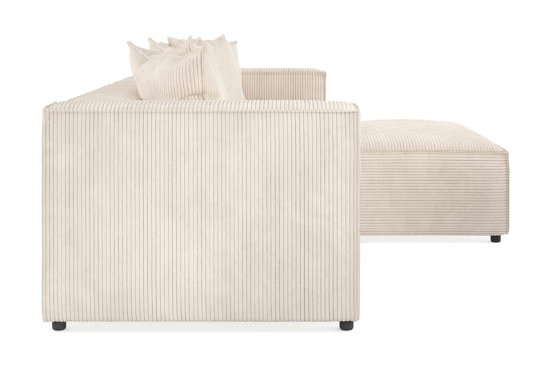 Cubo 4-seters L-formet Dyp Modulsofa med Divan i Manchester - Beige - Møbler - Sofaer - Sofa med sjeselong