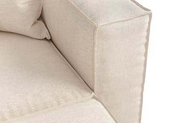 Cubo 4-seters L-formet Dyp Modulsofa med Divan i Stoff - Beige - Møbler - Sofaer - Sofa med sjeselong