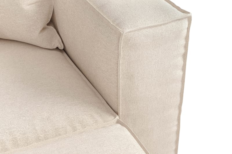 Cubo 4-seters L-formet Dyp Modulsofa med Divan i Stoff - Beige - Møbler - Sofaer - Sofa med sjeselong