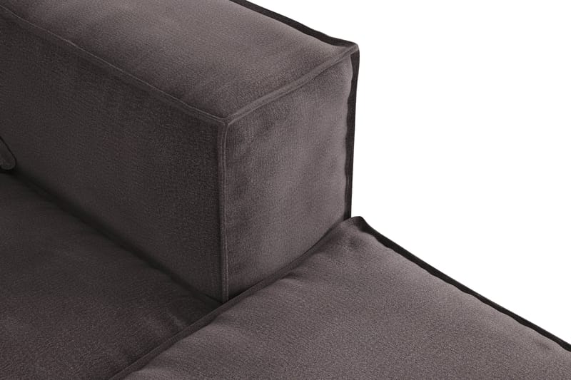 Cubo 4-seters Vendbar L-formet Dyp Modulsofa med Divan i Fløyel - Mørk grå - Møbler - Sofaer - Sofa med sjeselong - 3 seters sofa med divan