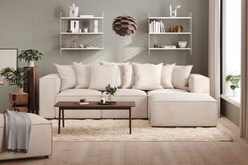 Cubo 4-seters Vendbar L-formet Dyp Modulsofa med Divan i Manchester - Beige - Møbler - Sofaer - Sofa med sjeselong