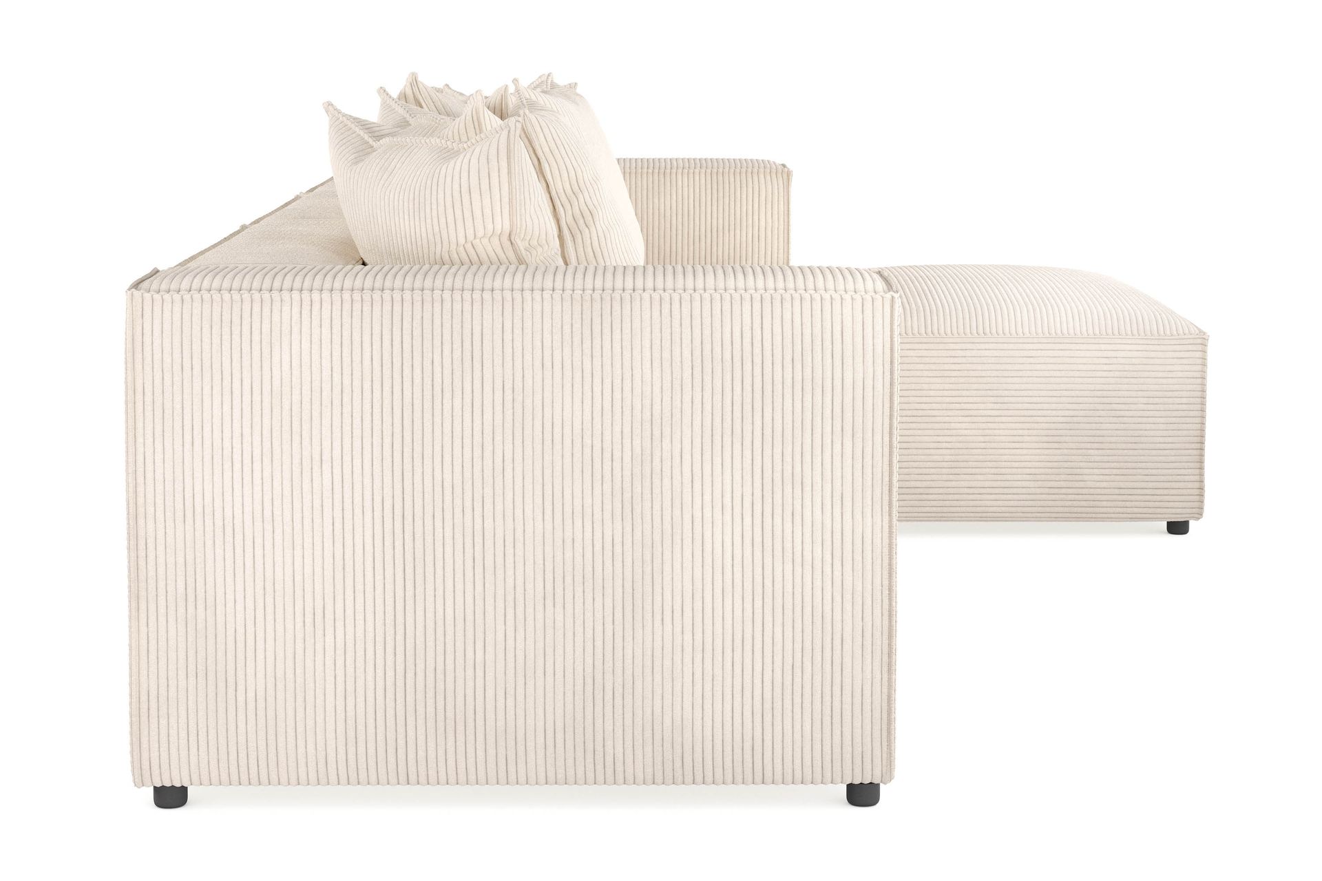 Cubo 4-seters Vendbar L-formet Dyp Modulsofa med Divan i Manchester - Beige - Møbler - Sofaer - Sofa med sjeselong