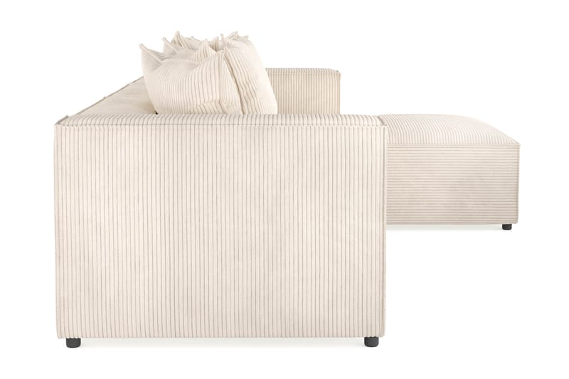 Cubo 4-seters Vendbar L-formet Dyp Modulsofa med Divan i Manchester - Beige - Møbler - Sofaer - Sofa med sjeselong
