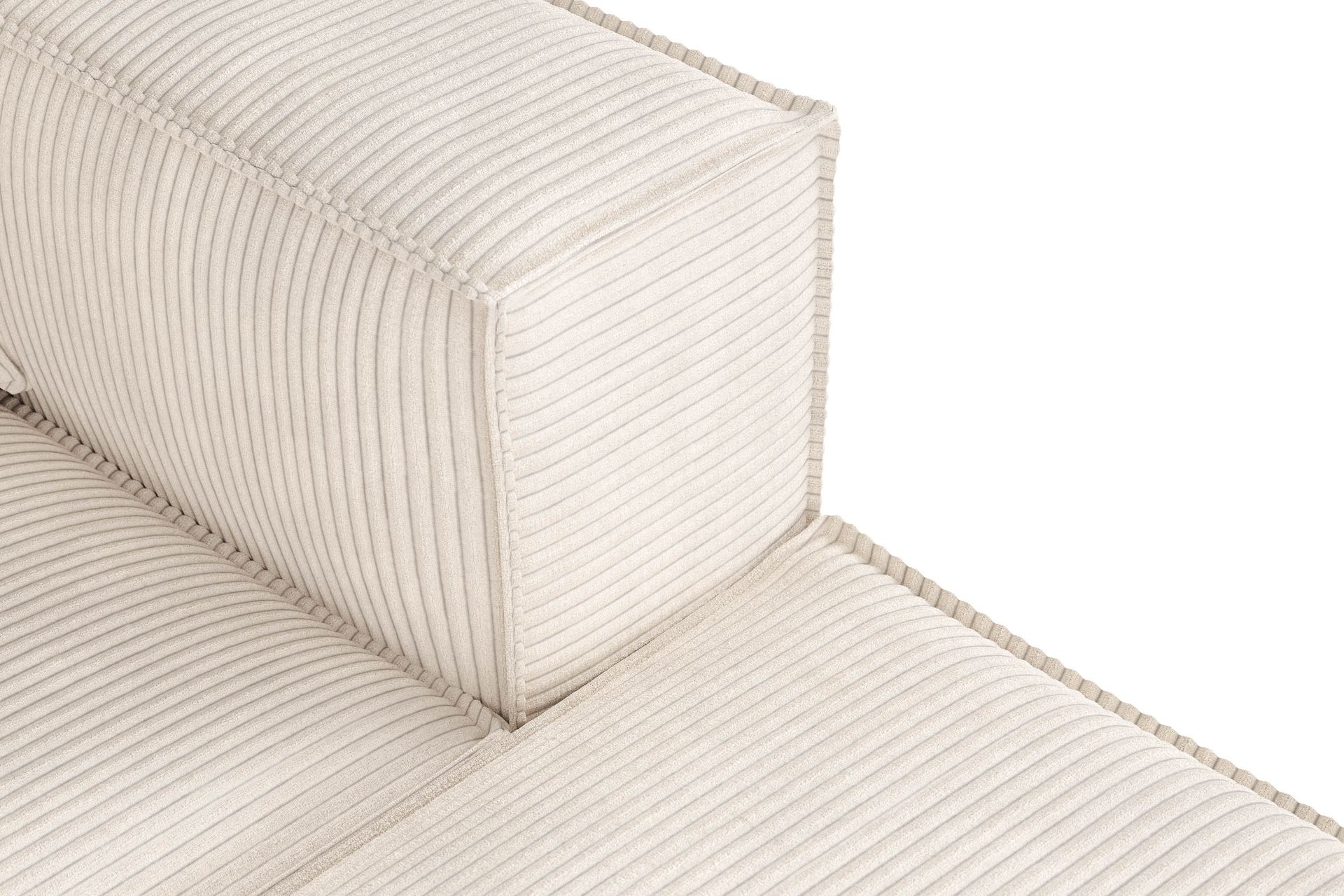 Cubo 4-seters Vendbar L-formet Dyp Modulsofa med Divan i Manchester - Beige - Møbler - Sofaer - Sofa med sjeselong