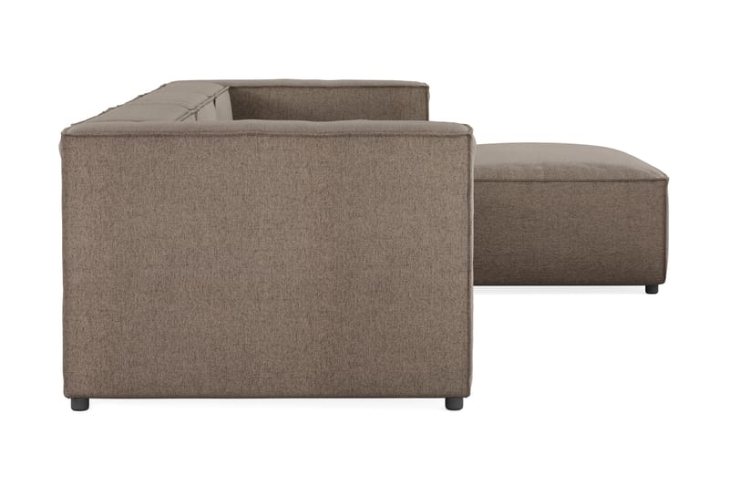 Cubo 4-seters Vendbar L-formet Dyp Modulsofa med Divan i Stoff - Grå - Møbler - Sofaer - Sofa med sjeselong