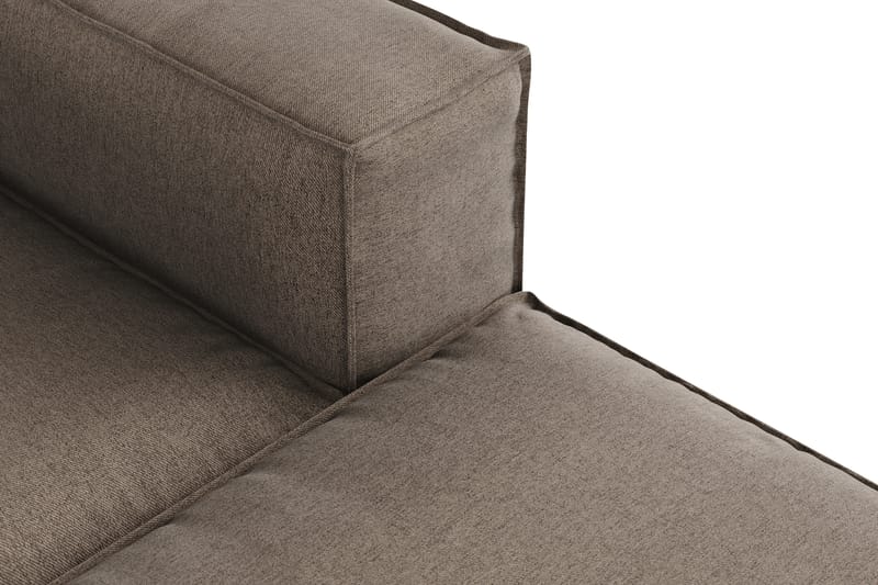 Cubo 4-seters Vendbar L-formet Dyp Modulsofa med Divan i Stoff - Grå - Møbler - Sofaer - Sofa med sjeselong