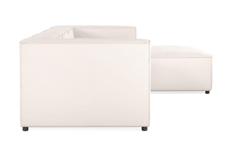Cubo 4-seters Vendbar L-formet Dyp Modulsofa med Divan i Stoff - Hvit - Møbler - Sofaer - Sofa med sjeselong - 3 seters sofa med divan