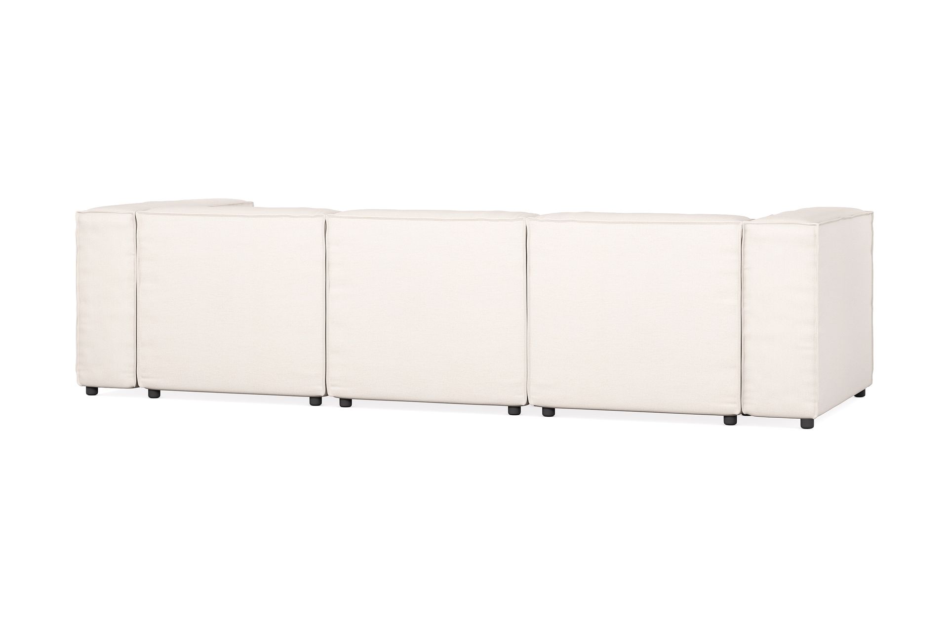 Cubo 4-seters Vendbar L-formet Dyp Modulsofa med Divan i Stoff - Hvit - Møbler - Sofaer - Sofa med sjeselong