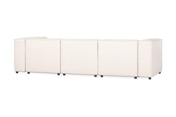 Cubo 4-seters Vendbar L-formet Dyp Modulsofa med Divan i Stoff - Hvit - Møbler - Sofaer - Sofa med sjeselong