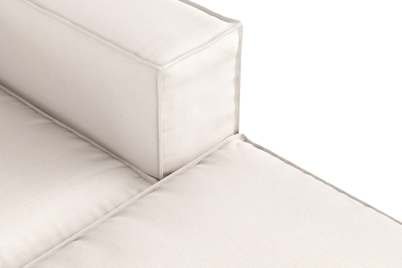 Cubo 4-seters Vendbar L-formet Dyp Modulsofa med Divan i Stoff - Hvit - Møbler - Sofaer - Sofa med sjeselong