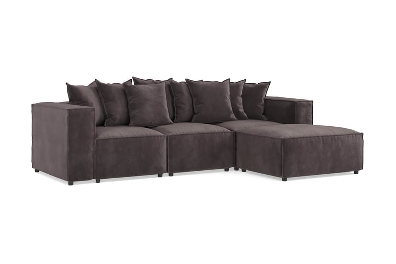 Cubo L-sofa Vendbar - Grå - Sofa med sjeselong - 3 seters sofa med divan